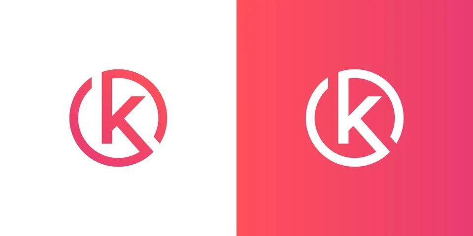 K Letter Logo concept. Creative Minimal emblem design template. Universal ele Stock Illustration