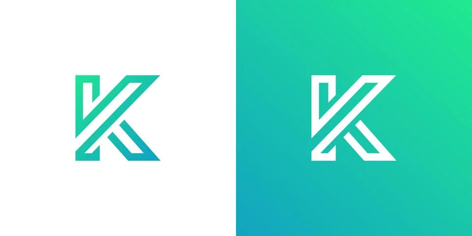 K Letter Logo concept. Creative Minimal emblem design template. Universal ele Stock Illustration