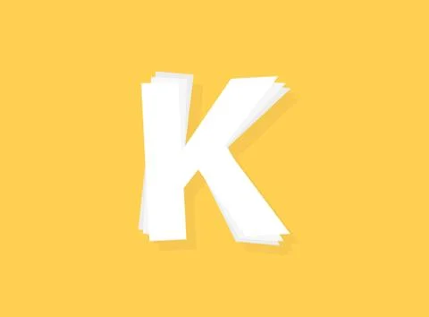 K Letter vector font, modern layers design. Eps10 illustration Stock Illustration
