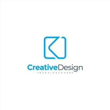 K letter vector logo design template. Business logo. Minimalistic brand ident Stock Illustration