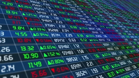 K-line data curve chart of Wall Street stock market Vídeo Stock 172138465