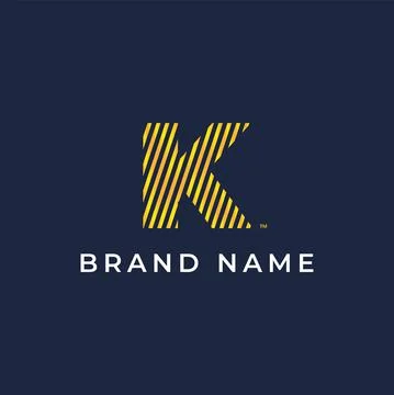 K Line Letter Logo Stock Illustration