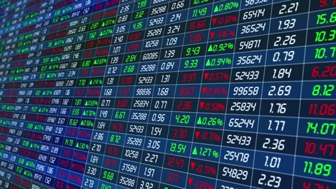 K-line time-sharing chart and stock price change chart of securities market Stock Footage 171494639