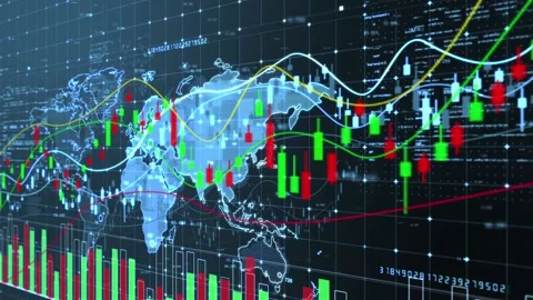 K-line trend chart of financial securities investment and stock trading Video stock 158152946