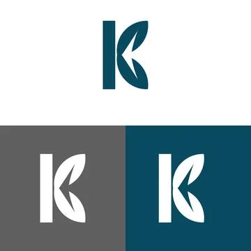 K logo design concept Illustrazione stock