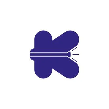 K logo design easy catchy k symbol Stock Illustration