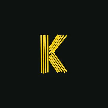 K logo, Initial lettering handwriting or handwritten for identity. Logo hand イラスト素材