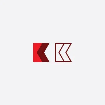 K logo sign red vector element symbol Stock Illustration