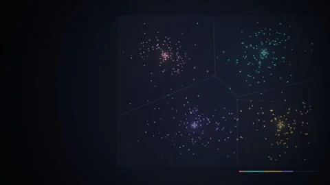 K-Means Customer Segmentation Clustering Seamless Loop 스톡 동영상 347010960