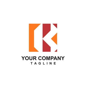 K, MK, IK initials rectangle geometric logo and vector icon Illustrazione stock