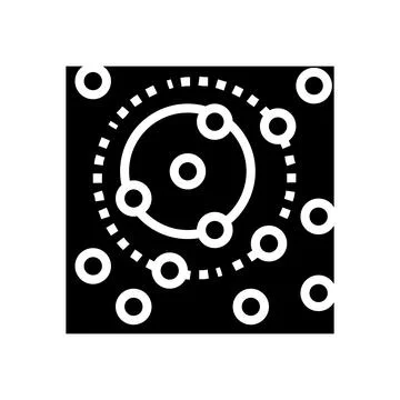 K nearest neighbors knn algorithm glyph icon vector illustration 库存插图