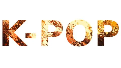 K-POP text image - Typography stock design word image Stock Illustration