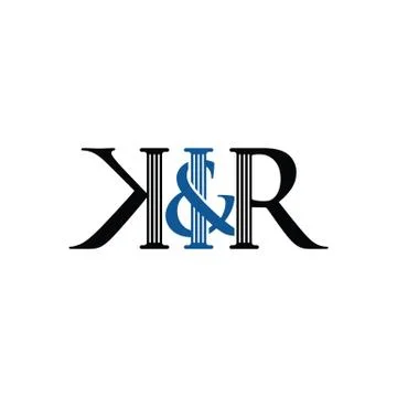 K &amp; R logo design template for law &amp; firm v.2 Stock Illustration