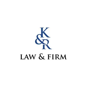 K &amp; R logo design template for law &amp; firm Stock Illustration