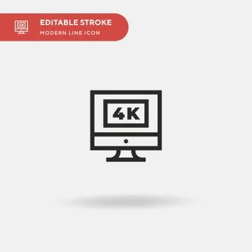 K Simple vector icon. Illustration symbol design template for web mobile UI e 스톡 일러스트