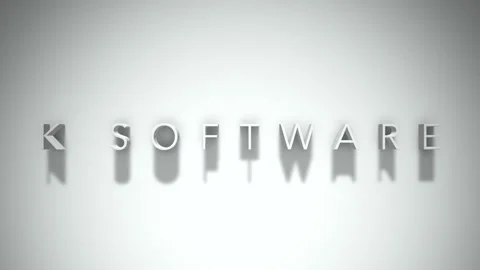 K software 3D title animation with shadows on a white background Stock Footage 297672343