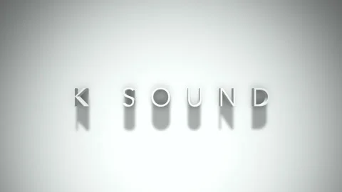 K sound 3D title animation with shadows on a white background Stock Footage 297671529