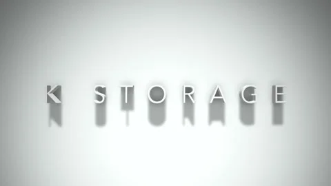 K storage 3D title animation with shadows on a white background Stock Footage 297667896