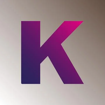 K text gradient color letter mark logo template vector design Stock Illustration