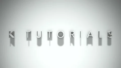 K tutorials 3D title animation with shadows on a white background Stock Footage 297672342