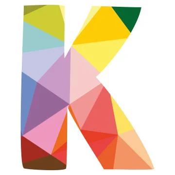 K vector letter isolated on white background illustration Stock Illustration