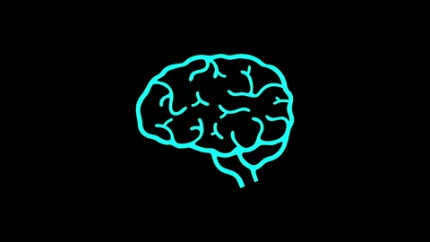 K1Abstract human brain animation loop on dark background. Stock Footage 226532258