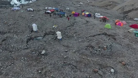 K2 Base Camp &amp; Concordia Stock Footage 78160619