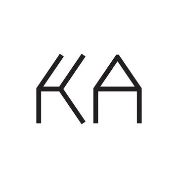Ka initial letter vector logo icon Stock Illustration