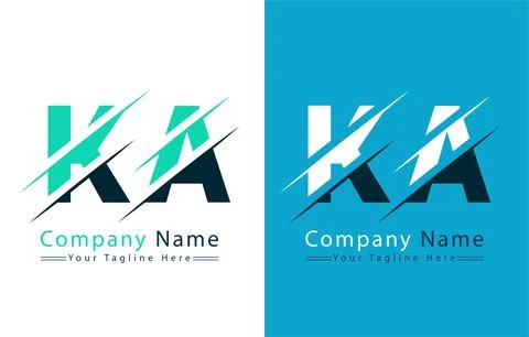 KA Letter Logo Vector Design Template Elements イラスト素材