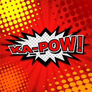 Ka-Pow! Comic Speech Bubble, Cartoon Stock Illustration
