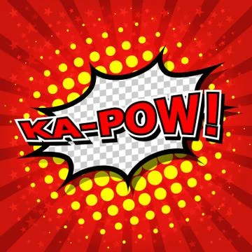 Ka-Pow! Comic Speech Bubble, Cartoon Illustrazione stock