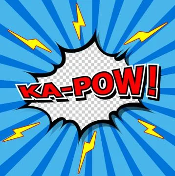Ka-Pow! Comic Speech Bubble, Cartoon Illustrazione stock