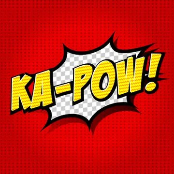 Ka-Pow! Comic Speech Bubble, Cartoon Stock Illustration