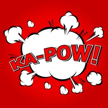 Ka-Pow! Comic Speech Bubble, Cartoon Illustrazione stock