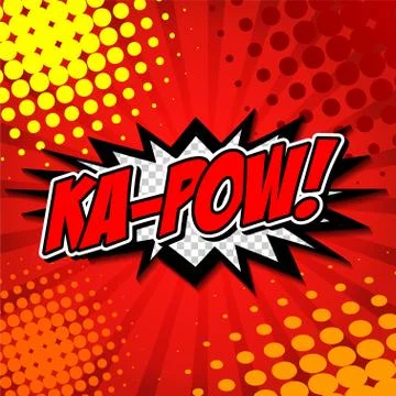 Ka-Pow! Comic Speech Bubble, Cartoon Illustrazione stock