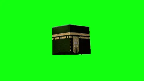 Ka'aba animation on green screen Video stock 335524116