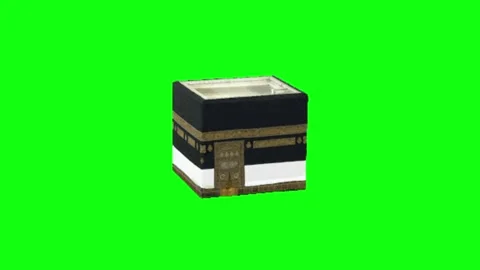Ka'aba animation on green screen Video stock 335524943