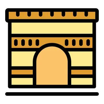 Kaaba building representing hajj pilgrimage to mecca Ilustración de archivo