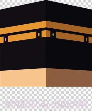 Kaaba Flat Vector Illustration for pilgrimage travel Stock Illustration