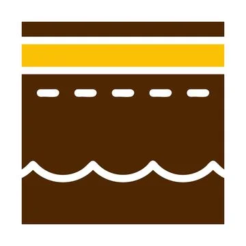 Kaaba icon solid brown yellow colour ramadan symbol perfect. 스톡 일러스트