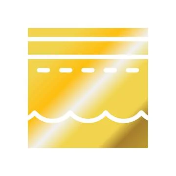 Kaaba icon solid gradient golden colour ramadan symbol illustration perfect. Stock Illustration
