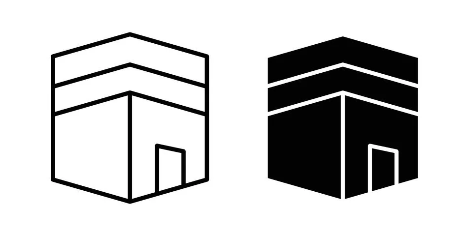 Kaaba icon vector, illustration icon set Stock Illustration