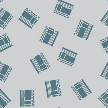 Kaaba islam muslim glyph vector seamless pattern イラスト素材
