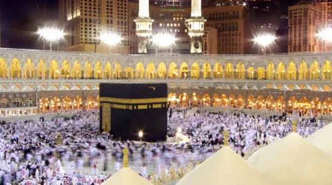 Kaaba in Mecca at Night Foto stock