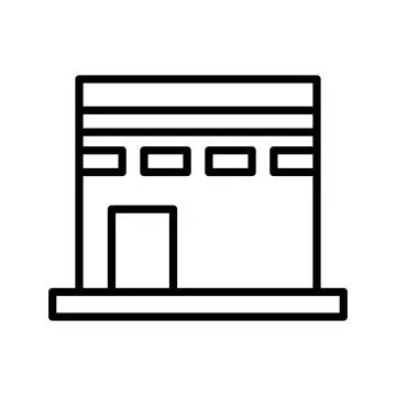 Kaaba Ramadan icon. Simple line vector elements of islam icons for ui and ux Illustrazione stock