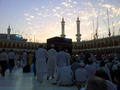 Kaabah with sunset background Stock Photos
