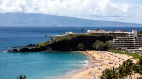 Kaanapali Beach Tilt-Shift Video stock 219909491