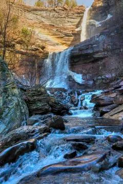 Kaaterskill Falls Rainbow Foto stock