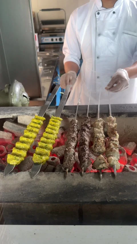 Kababs over a grill 動画素材 306537215