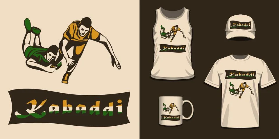 Kabaddi design Stock Illustration